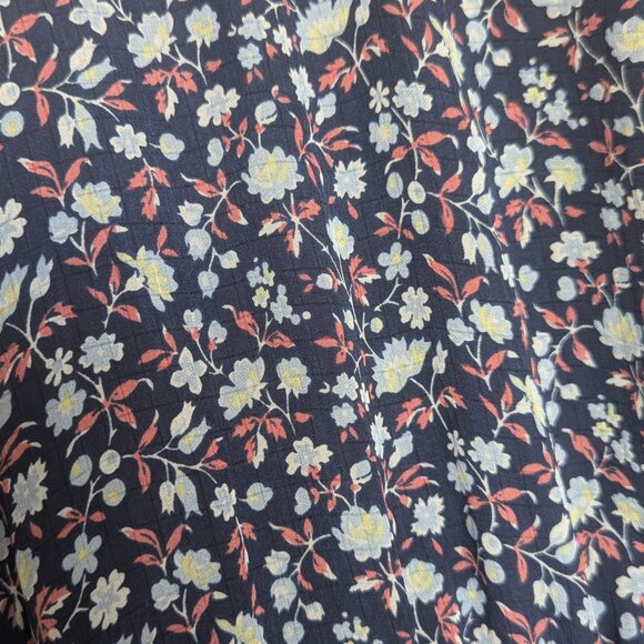 NWT! Madewell Tie-Waist Midi Dress in Floral Harvest Vine - Size Large - Picture 8 of 9